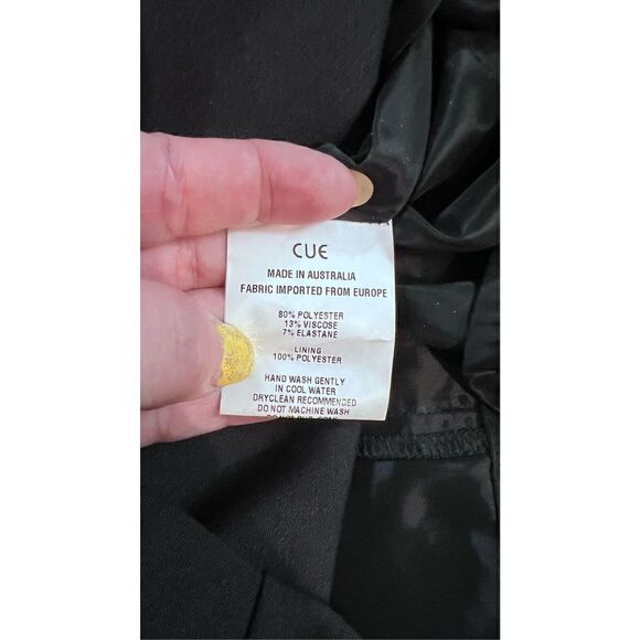 Cue Women's Mock Neck Short Sleeve Lined Zip Front A-Line Dress Black Size 8 - Picture 12 of 12